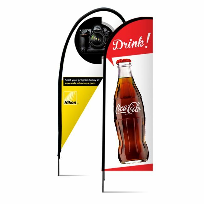 FLYING BANNER - Struttura Bandiera Mod. M - f.to 105x256 cm