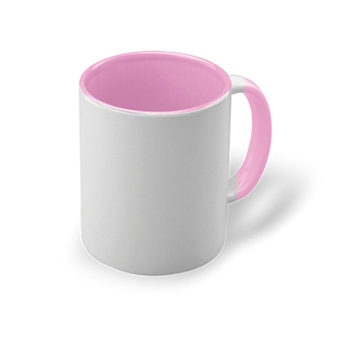 Tazza in ceramica personalizzata con manico e interno colorati