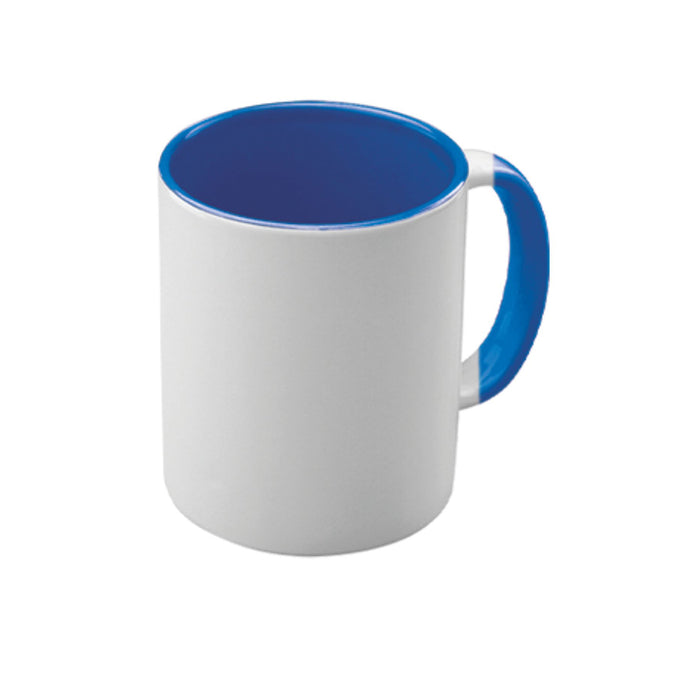 Tazza in ceramica personalizzata con manico e interno colorati