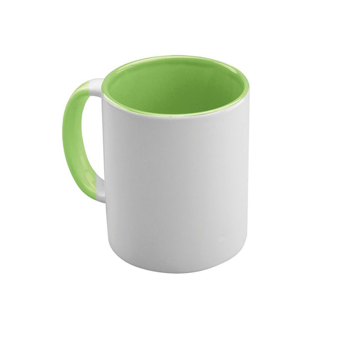Tazza in ceramica personalizzata con manico e interno colorati