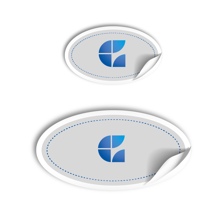 Etichette Adesive Ovali Personalizzate – Set da 100 Pezzi