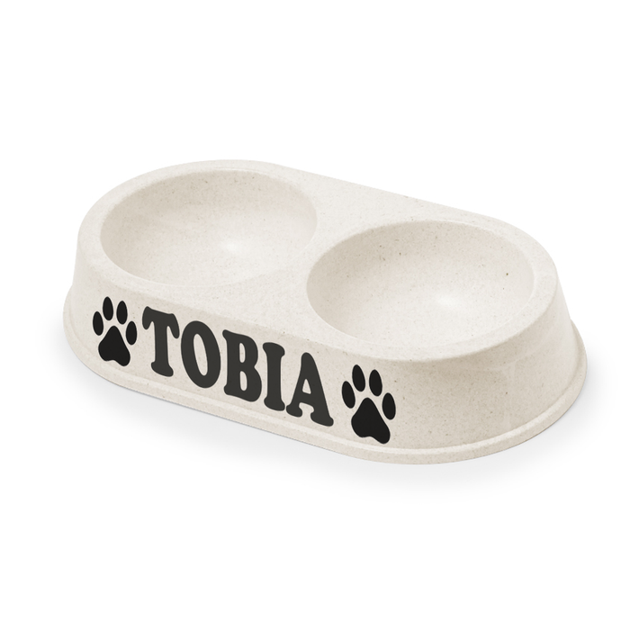Ciotola Doppia Eco-Friendly in Fibra di Bambù – Design Sostenibile per Pappa e Acqua