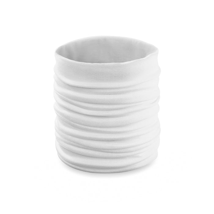 Scaldacollo Multifunzione Personalizzabile – Morbido Poliestere 130g (Bianco)