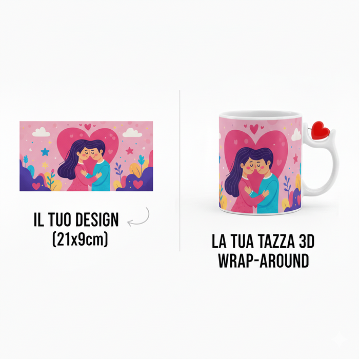 Tazza personalizzata in ceramica Cuore