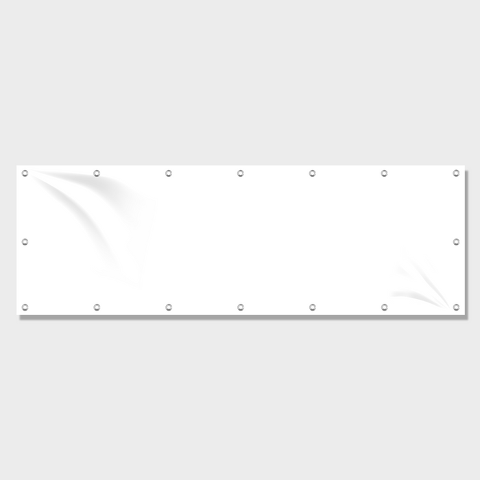 Striscione pubblicitario in pvc 440 gr con occhielli e rinforzo f.to 300x100 cm